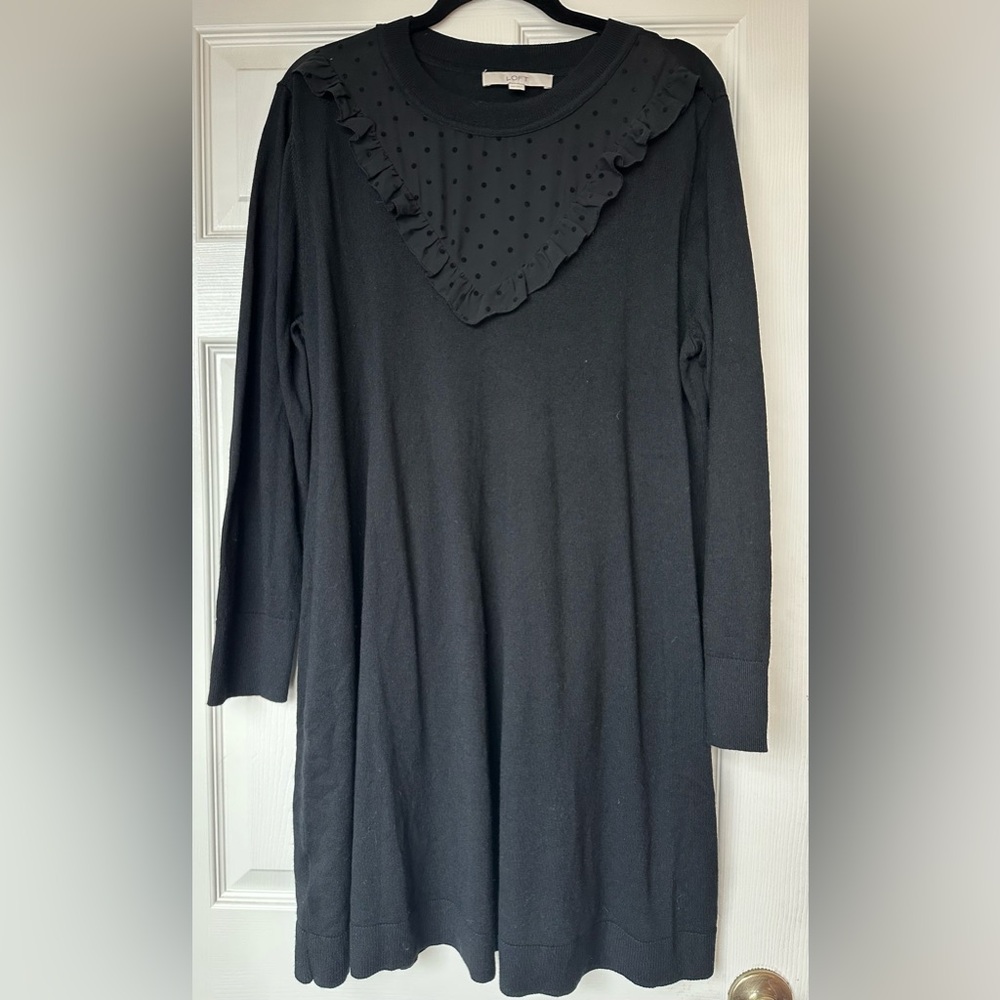 Loft Sweater Dress With Mesh Detail